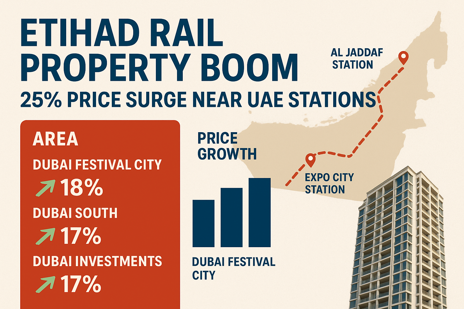 Etihad Rail stations Price Growth