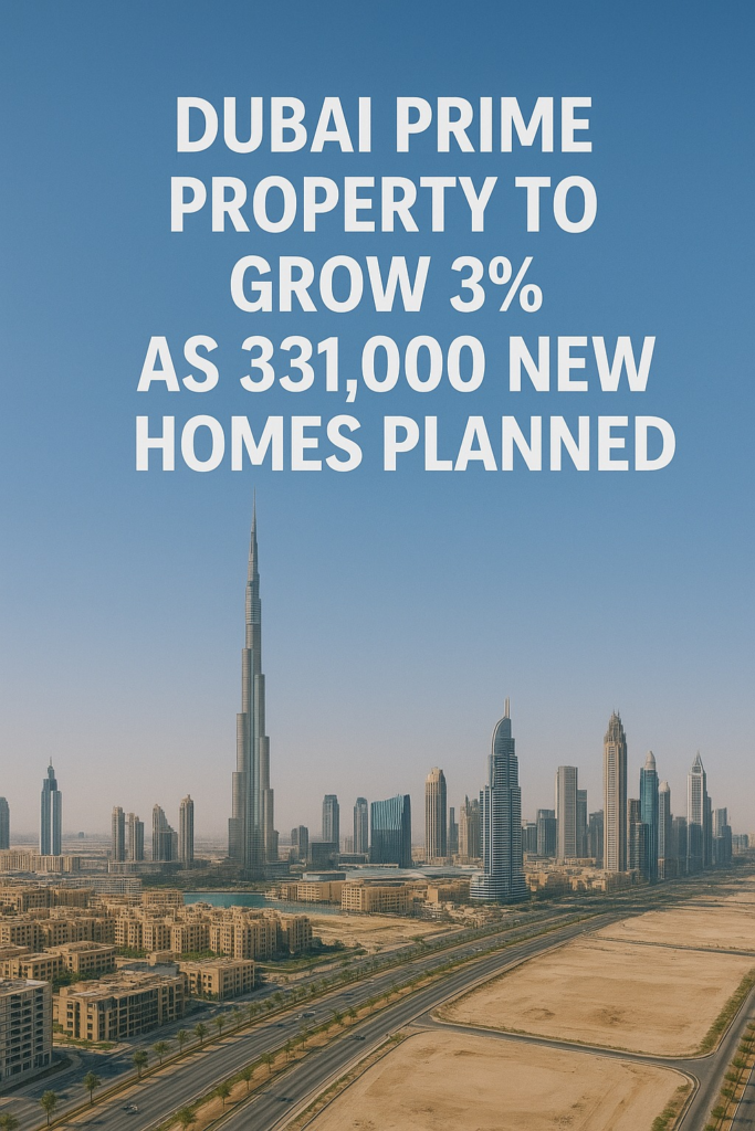 Dubai Prime Property to Grow 3% as 331,000 New Homes Planned
