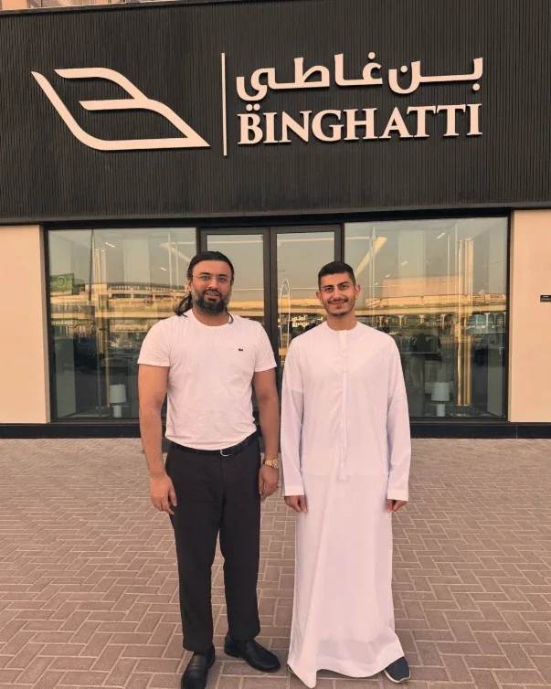 Throne Properties team member with Abdullah Binghatti, Binghatti Co-Owner and Sales Head