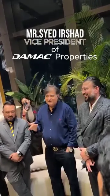 Throne Properties team with Mr. Syed Irshad, Vice President of DAMAC Properties, at an event (video)